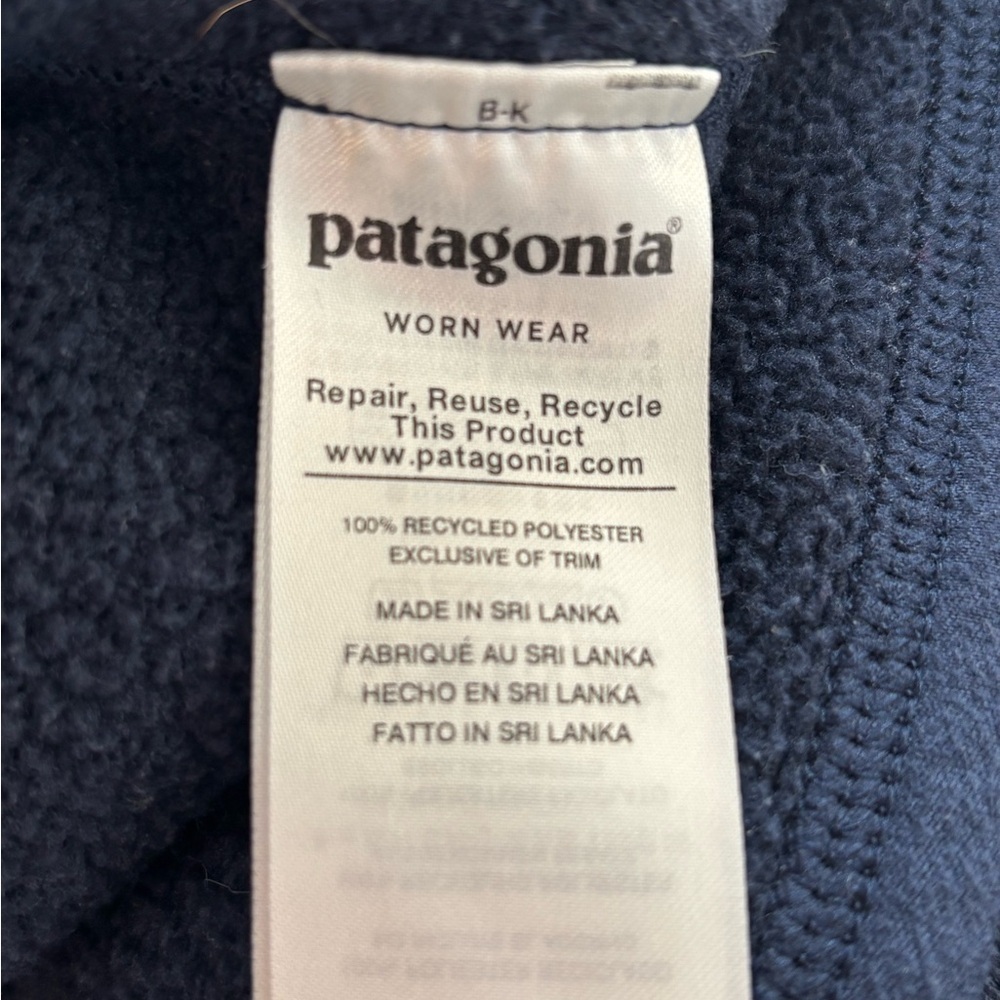Patagonia Women's Navy Better Sweater Zip-Up Jacket Medium Sale - Picture 5 of 5
